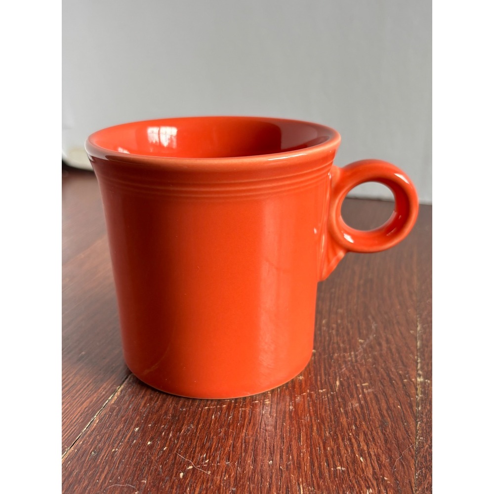 Fiesta HLC USA Poppy Orange Ring Handle Coffee Mug Ceramic Tea Cup 10oz